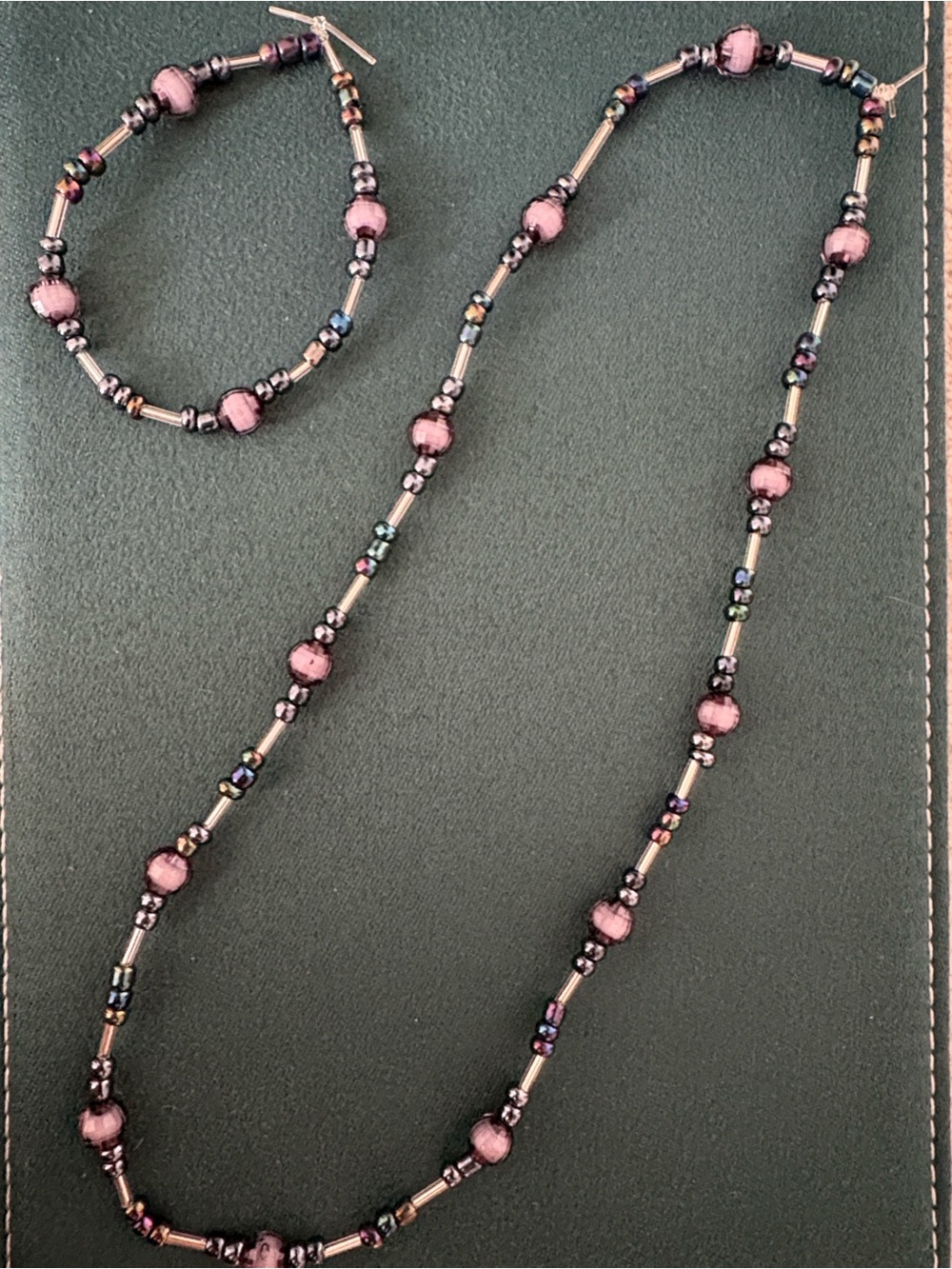 Handmade Beaded Necklace and Bracelet Set